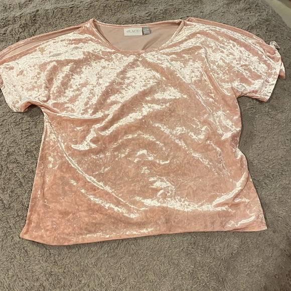Justice Pink Velvet top size 16 girls NWOT - Picture 1 of 3